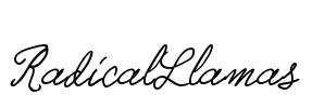 RadicalLlamas Font Image