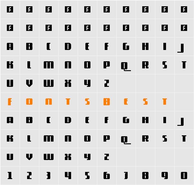 5Contrastio Character Map