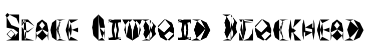 Space Gimboid Blockhead Font Image