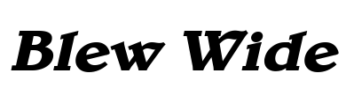 Blew Wide Font Image