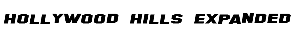 Hollywood Hills Expanded Font Image