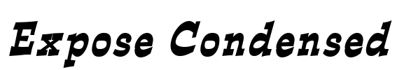 Expose Condensed Font Image