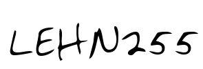LEHN255 Font Image