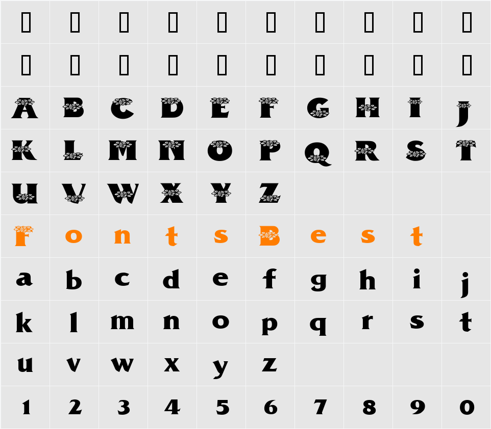 PZ.Flower Character Map