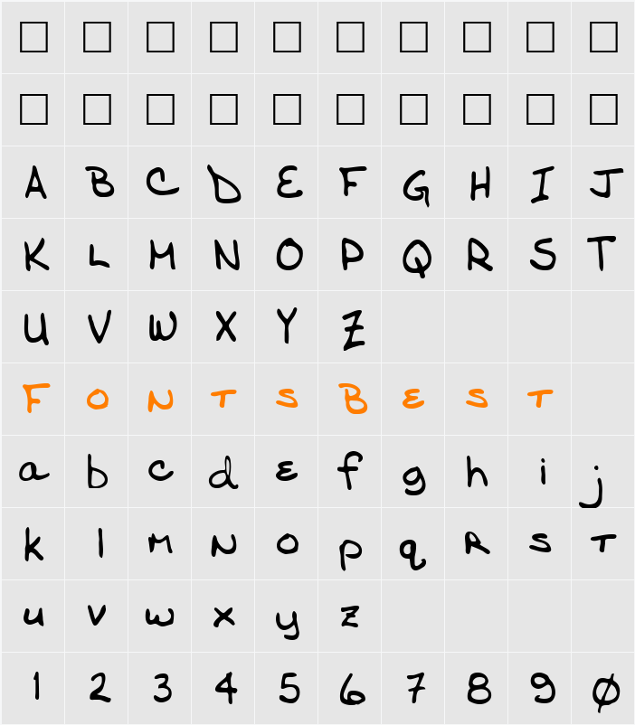 Vanduyn Character Map