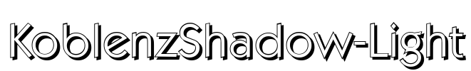 KoblenzShadow-Light Font Image