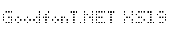 GoodfonT.NET XS19 Font Image