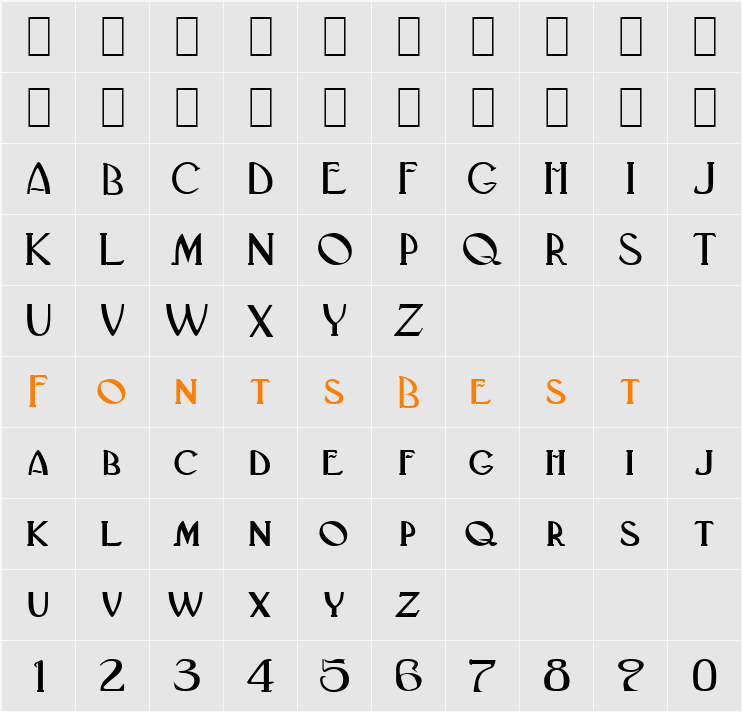 Deco-Extended Character Map