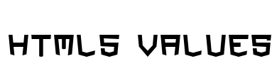 HTML5 Values