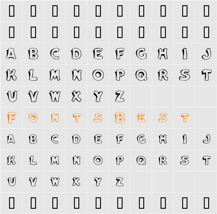 Propped-Up Character Map