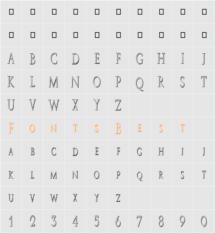 660-CAI978 Character Map