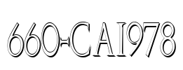 660-CAI978 Font Image