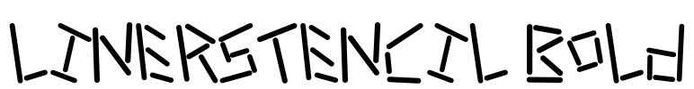 linerstencil bold Font Image