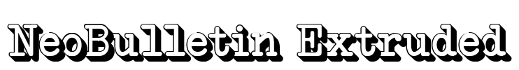 NeoBulletin Extruded Font Image