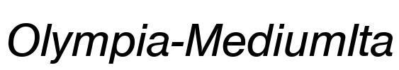 Olympia-MediumIta Font Image