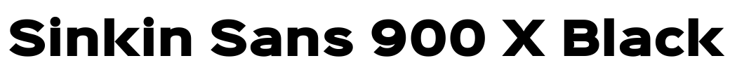 Sinkin Sans 900 X Black Font Image