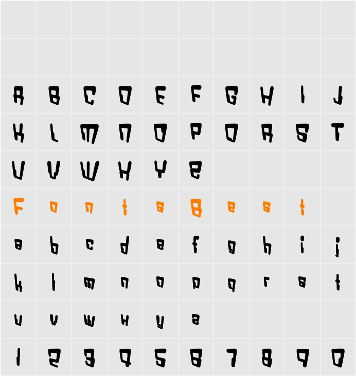 VTC Bad DataTrip Character Map