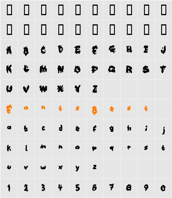 JI-Sarape Character Map