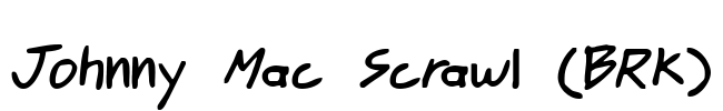 Johnny Mac Scrawl (BRK) Font Image