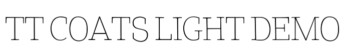 TT Coats Light DEMO Font Image