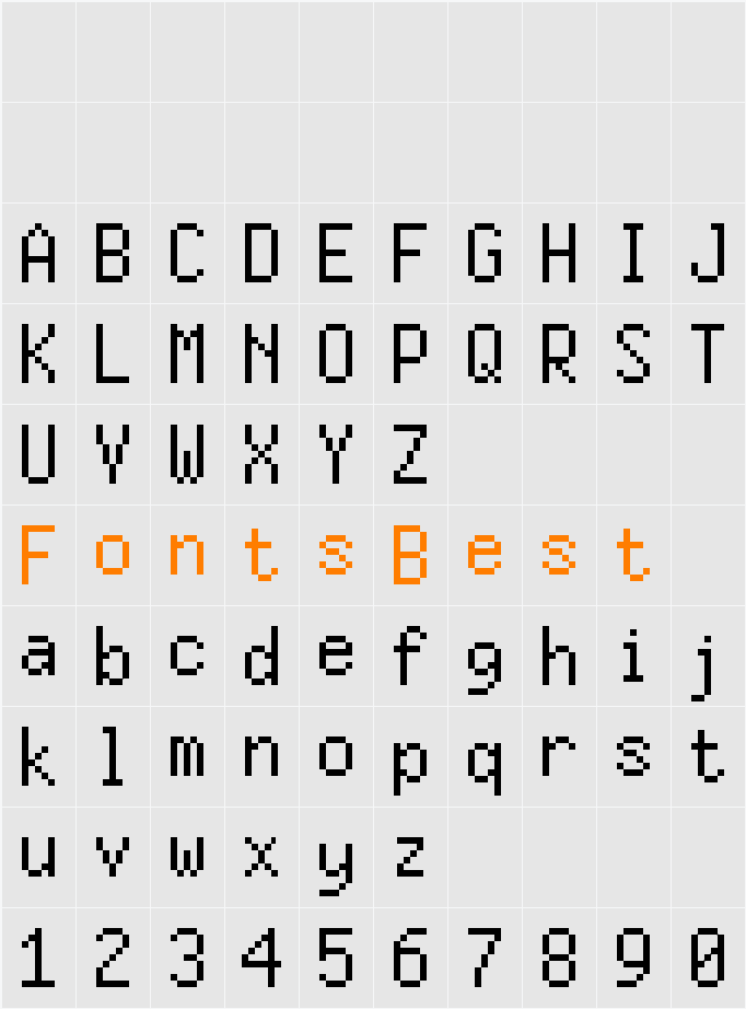 FFF Daylight Extended Character Map