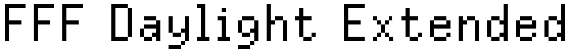 FFF Daylight Extended Font Image