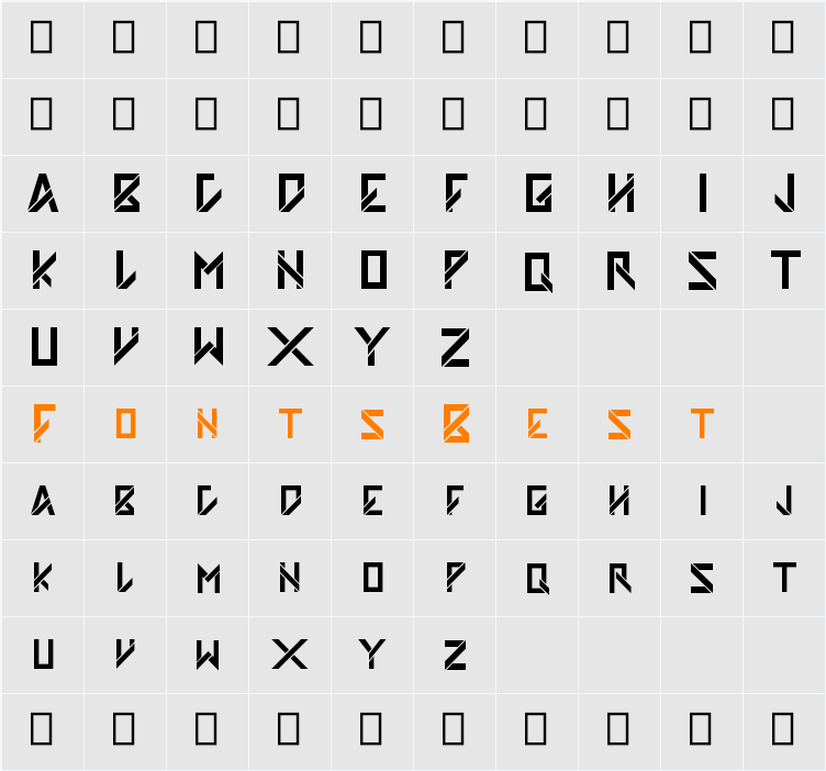 Slashfold Character Map