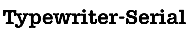 Typewriter-Serial Font Image