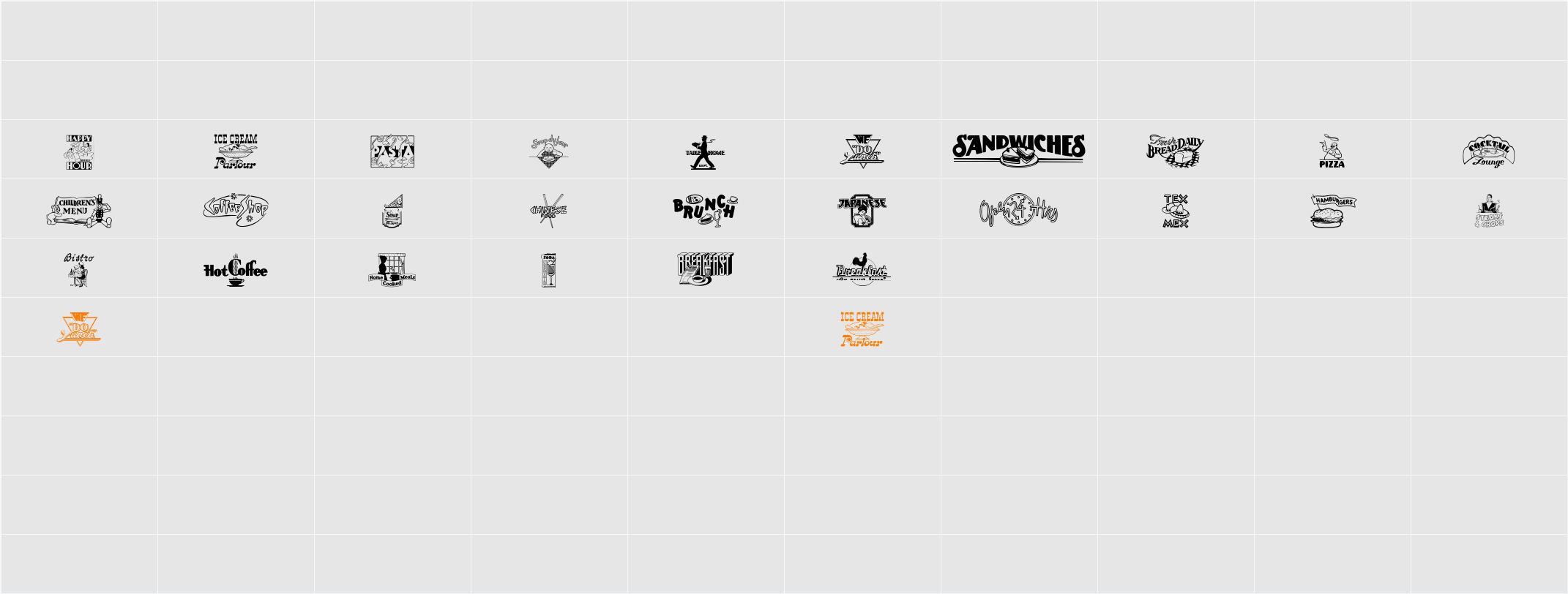 Eating Out Character Map