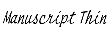 Manuscript Thin Font Image