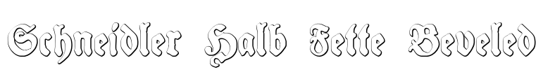 Schneidler Halb Fette Beveled Font Image