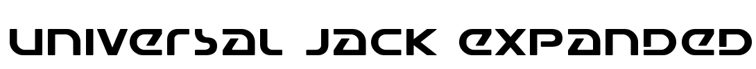 Universal Jack Expanded Font Image