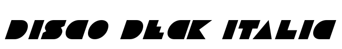 Disco Deck Italic Font Image
