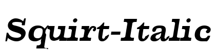 Squirt-Italic Font Image
