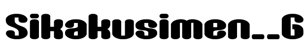 Sikakusimen__G Font Image