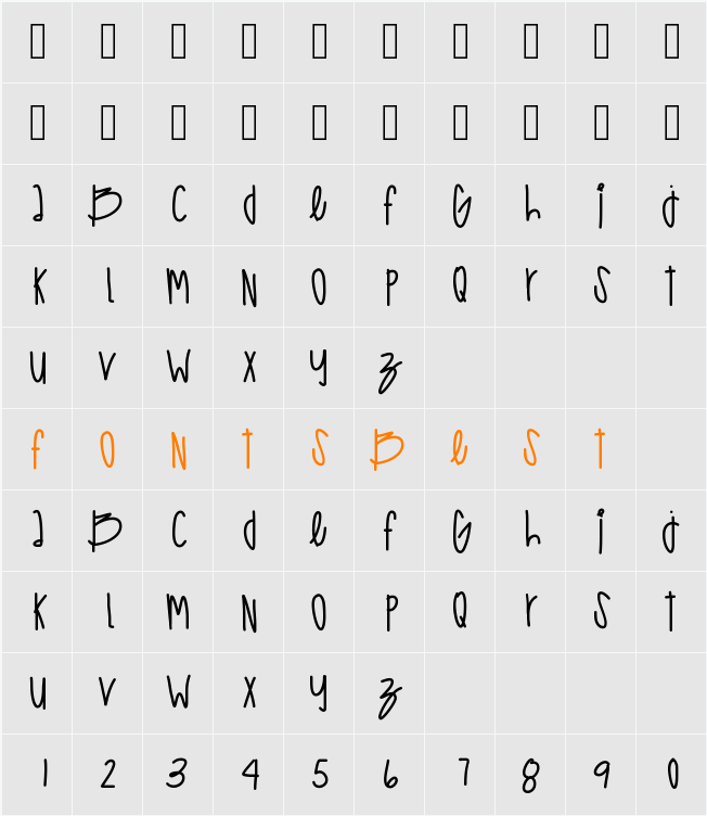 HighCastleBass Character Map