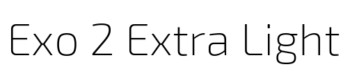 Exo 2 Extra Light Font Image