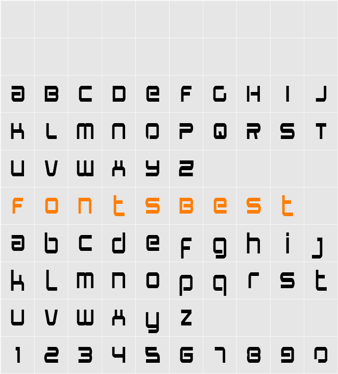 Star Eagle Condensed Character Map