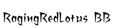 RagingRedLotus BB Font Image