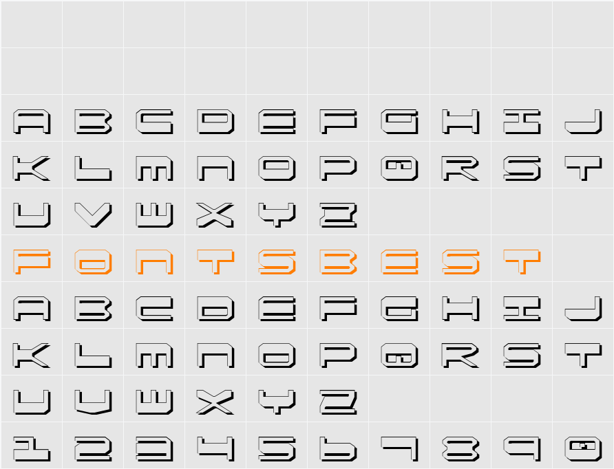 QuickGear Shadow Character Map