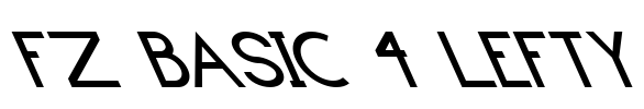 FZ BASIC 4 LEFTY Font Image