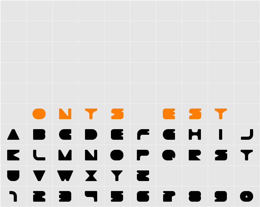 Gtek Minimal  Character Map