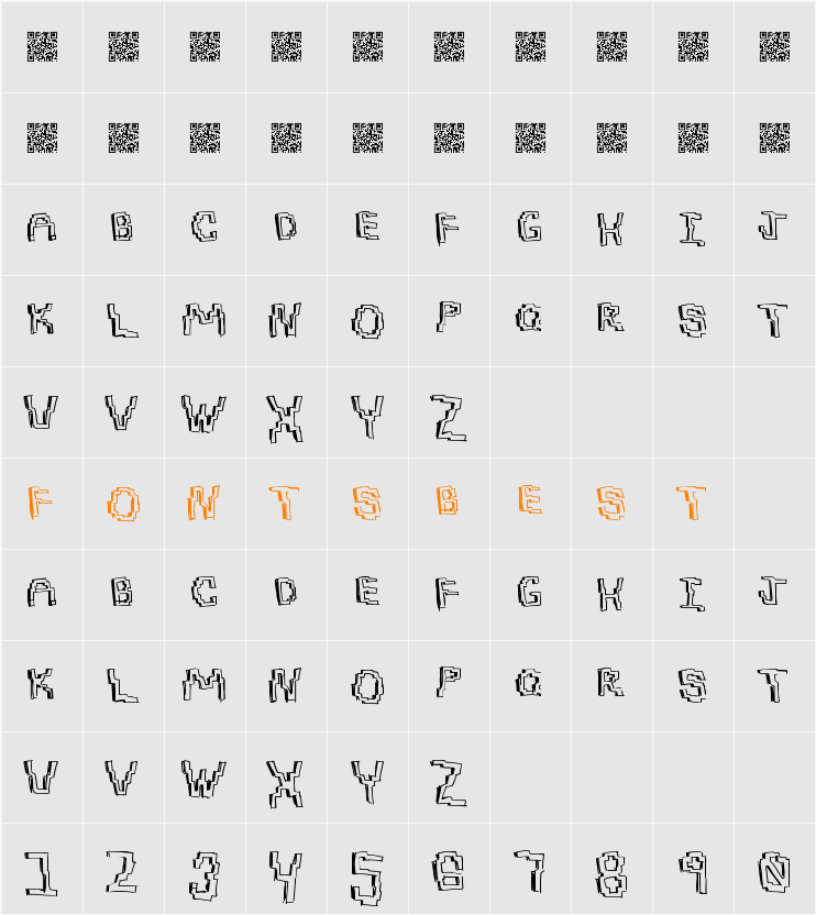 PixelDraw Character Map