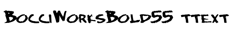 BocciWorksBold55 ttext Font Image