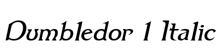 Dumbledor 1 Italic Font Image