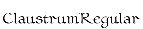 ClaustrumRegular Font Image