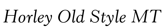 Horley Old Style MT Font Image