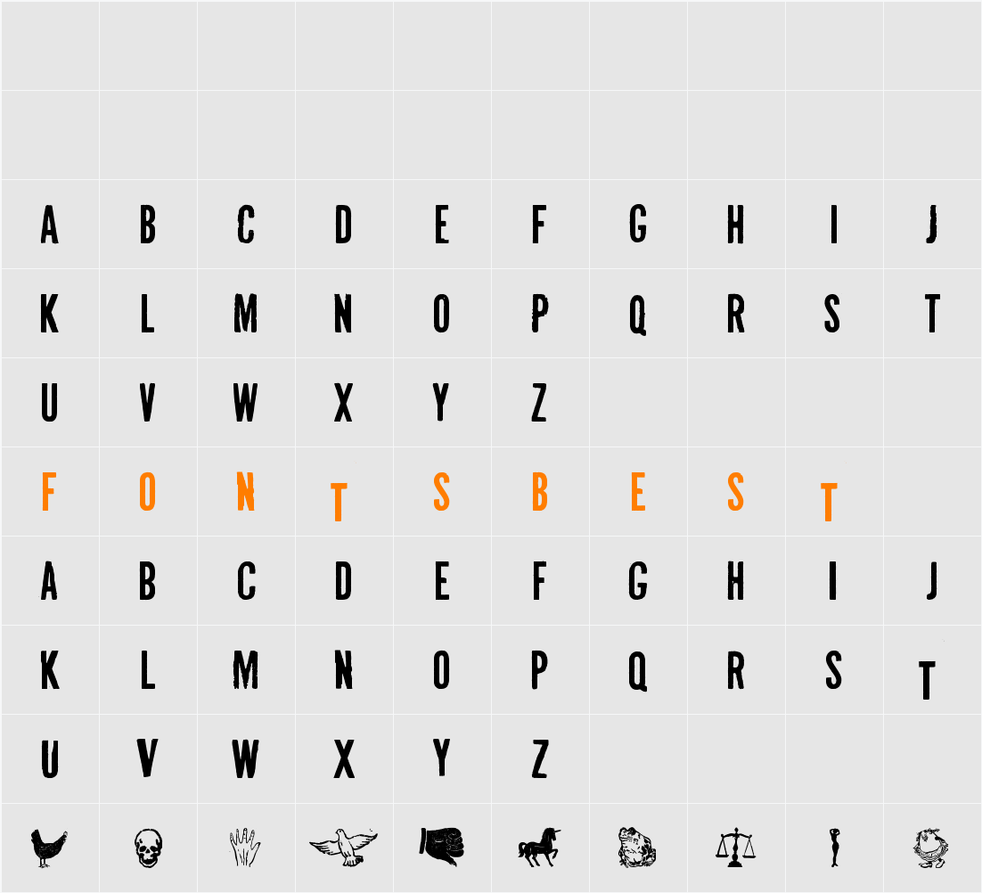 Mal de Ojo Character Map
