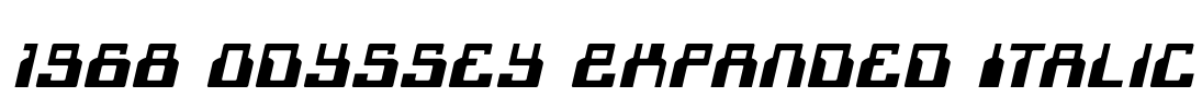 1968 Odyssey Expanded Italic Font Image