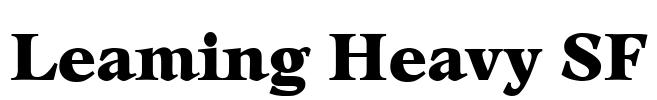 Leaming Heavy SF Font Image